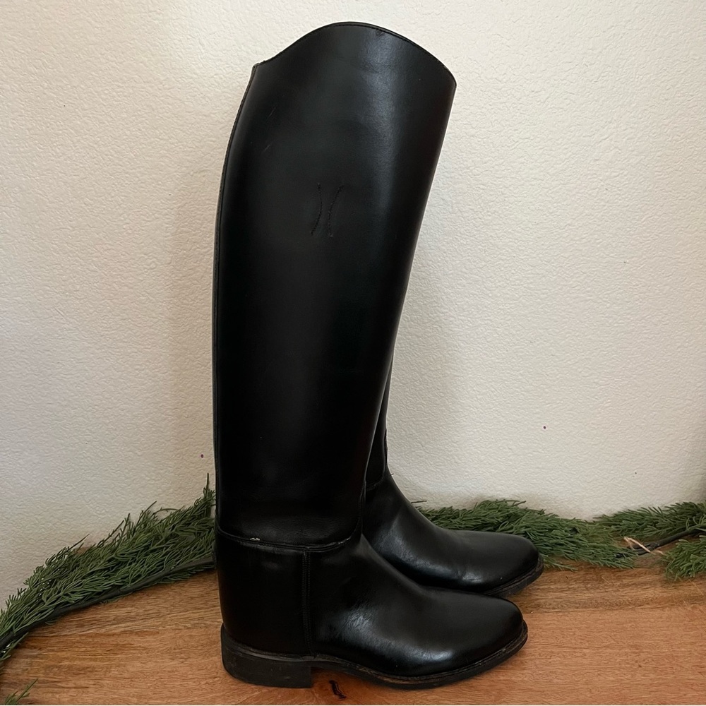 EFFINGHAM Bond Co. Size 8 100L Black Leather Equestrian Riding Boots USA MADE